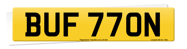 Registration number BUF 770N